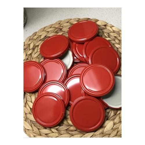 Multiamo Multiamo Metal Red Canned Jar Lid 63 mm 100 Pcs