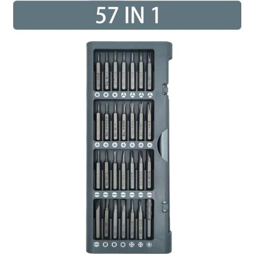 57 In 1 Screwdriver Tool Set 2 Sides 56 Precision Magnetic Torx Phillips Bits Handle Mobile Phone Computer Repair Tool Kit