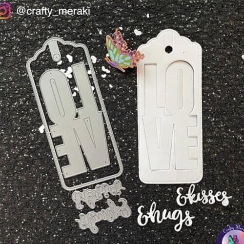 2021 New Arrival LOVE Tag Metal Cutting Dies Craft for Scrapbooking Handmade Template Mould Blade Punch Stencils Dies Cut Model