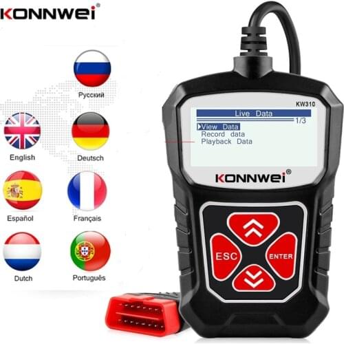 KOWNNEI KW310 OBD2 Scanner Auto Code Reader Car Diagnostic Scanner Tool Automotive Scanner Tools Multi-Language Better Elm327