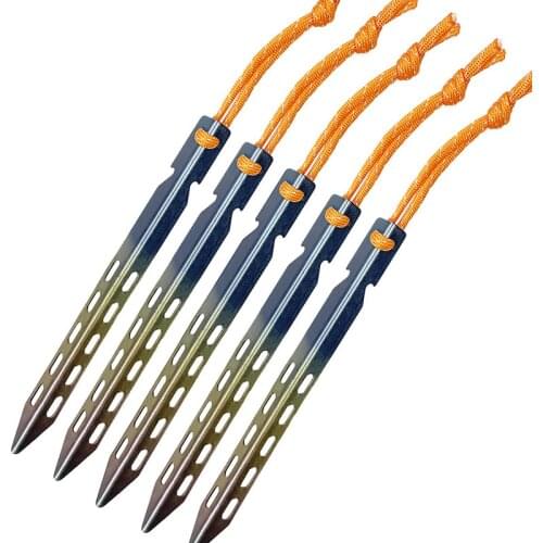 12 PCS Tent High Strength Ground Nail Camping Hiking Equipment Outdoor Traveling Tent Accessories Windproof outdoor Tent stake