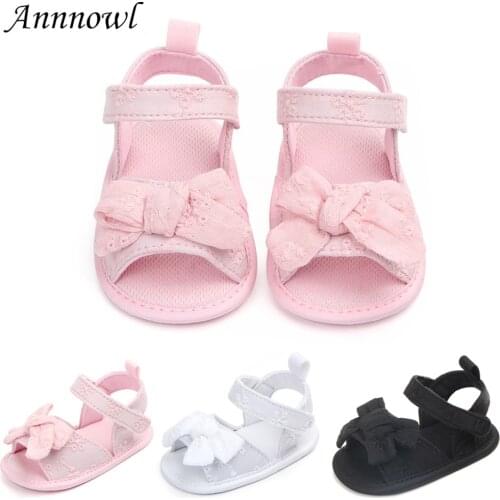 Newborn Baby Girl Sandalet Fashion Bows Toddler Summer Pink Shoes Open Toe Sandles Infant Slippers Princess Flats Shower Gifts