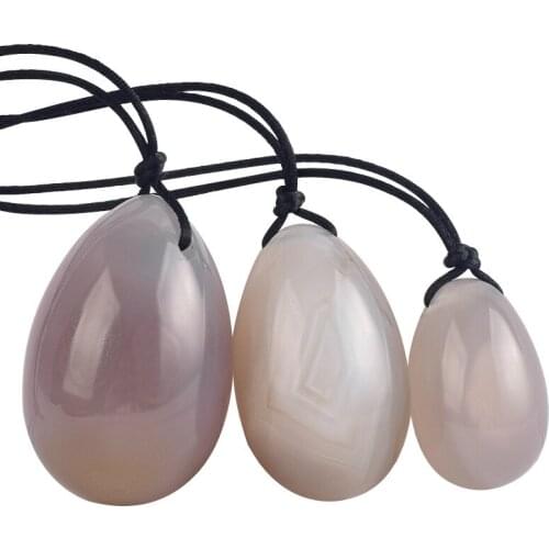 Grey Agate Shape Crystal Jade Egg Female Postpartum Repair Vulva Eggs Vagina Tightening Kegel Fitness Natural Youni Massage Ball