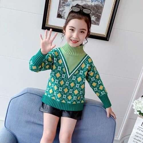 Girls Sweater Kids Coat Outwear 2021 Fashion Plus Velvet Thicken Warm Winter Autumn Tops Fleece Christmas Childrens Clothing