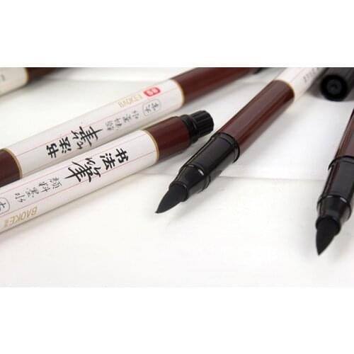 Chinese Refillable Calligraphy Brush Pen Regular Script with Ink Cartridge