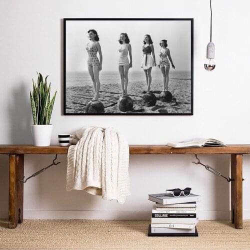 Woman Standing Tall Prints Black and White Picture Photography Scandinavian Style Poster Girls Room Home Decor Canvas Painting