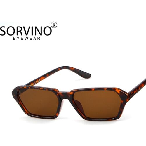 SORVINO Retro Rectangle Sunglasses 2020 Women Tops 90s Fashion Square Sun Glasses Unique Designer Brand Pink Shades Oculos SVN49