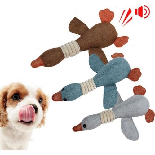 Dog Chew Squeak Wild Goose Shape Sounds Toy Cleaning Teeth Puppy Training Supply perros accesorios