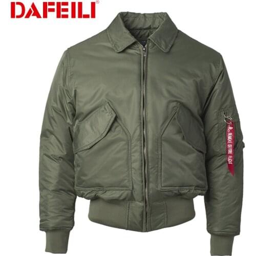 Winter CWU-45P Plus Size US Air Force Pilot Bomber Flight Jacket Men Hip Hop Padded Letterman Waterproof Nylon Puffer Coat