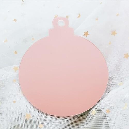 10cm Clear Blank Acrylic Christmas Baubles Novelty Chirstmas Ball Tags Hanging Ornaments for Xmas New Year Home Decor 4inch
