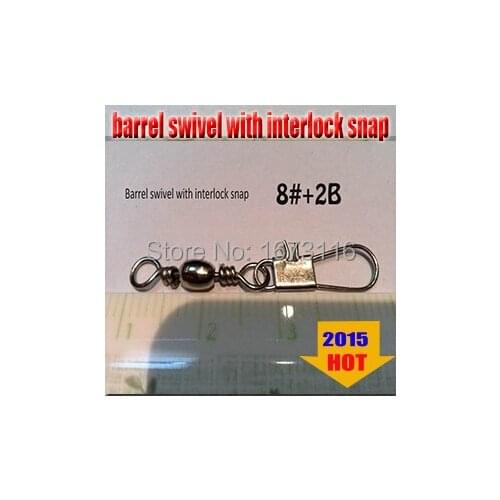 2015fishing repair kit new barrel swivels with snap with size8+2B quantily200pcs/lot