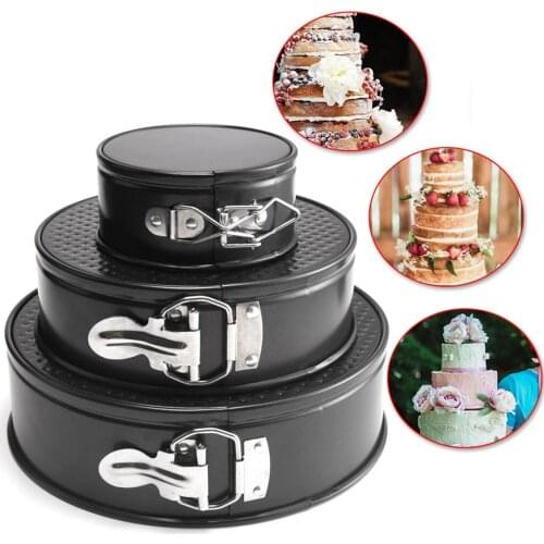 32set(3pcs/set) Springform Pan set 4" 7" 9" Nonstick Leakproof Round Cake Pan Premium Detachable Bakeware Cheesecake Baking Pan