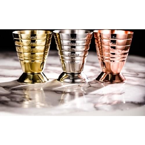 75ml Magic Jigger Stainless Steel Bar Wine Cocktail Shaker Single Shot Drink Mixer Wine Measurer Cup