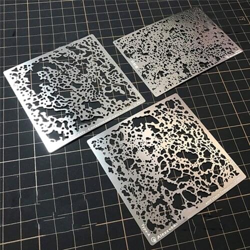 For Military Model Accessories Corrosion Stain Stenciling Template Leakage Spray Plate Model Tools AJ0057 AJ0058 AJ0059