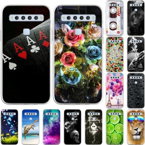 For TCL 10L Case Soft TPU Silicon Phone Back Cover For TCL 10L Case 6.53 inch Etui Bumper 10L TCL10 L Fundas Flower Cute Coque