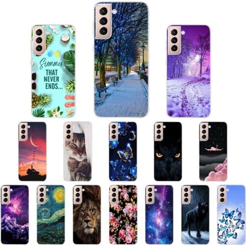 Samsung S21+ 5G S 21 Plus Back Cover Eiffel Tower Phone Case For Samsung Galaxy S21 Plus S21Plus 5g SM-G996B Protective Housing