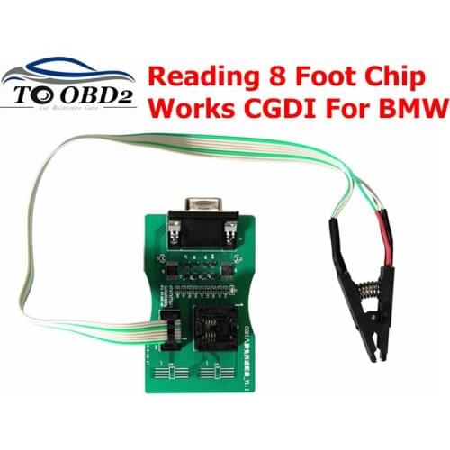 Reading 8 Foot Chip Free Clip Adapter Work with CGDI Prog for BMW FEM/ BDC Read eight pin 95128 95256 exempt disassembly adapter