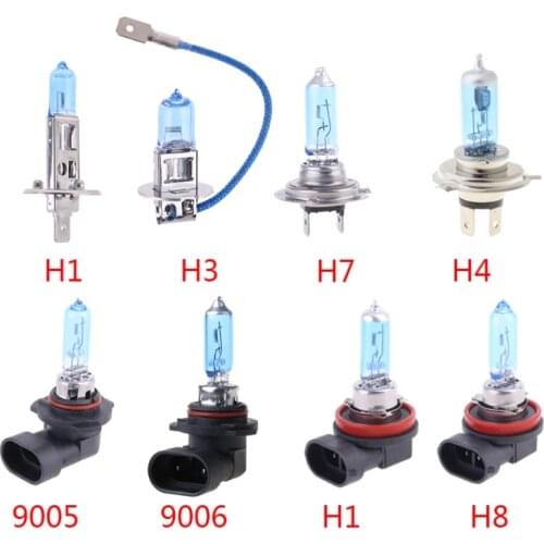 1pc Halogen Bulb 12V 55W 5000K Quartz Glass Car Headlight Lamp H1/H3/H4/H7/H11 X6HF