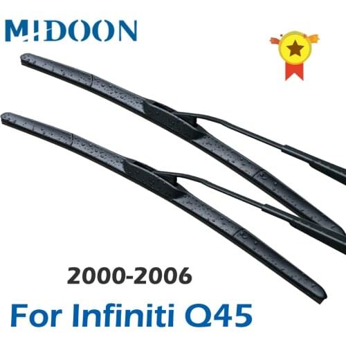 MIDOON Hybrid Wiper Blades for Infiniti Q45 Fit Hook Arms