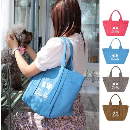 Customized Pet Bag Portable Sling Handbag for Pet Toy Bottle Leash Free Print Dogs Cat Shouder Bags Personalized Travel Carriers