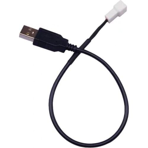 Fan cable 3 pin To Usb Adapter Cables USB to 3Pin Computer Pc Fan Power Cable Conversion line Connector Adapter 5V 30cm 22AWG