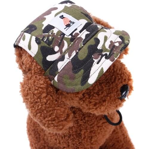 1pc Summer Pet Dog Hat Cap Outdoor Dog Baseball Cap Canvas Small Dog Sunscreen Accessories Breathable S/M Cute Dog Supplies