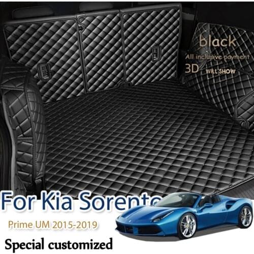 Trunk Mats For Kia Sorento Prime UM 5 Seats 2015 2016 2017 2018 2019 Carpets Automobile Accessories Car-styling Car Cargo Liner