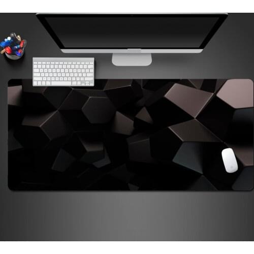 Creative Black 3d Square Mouse Pad High Quality PC Games Computer Fast Mouse Pad Large Lock Natural Rubber Washable Game Pads
