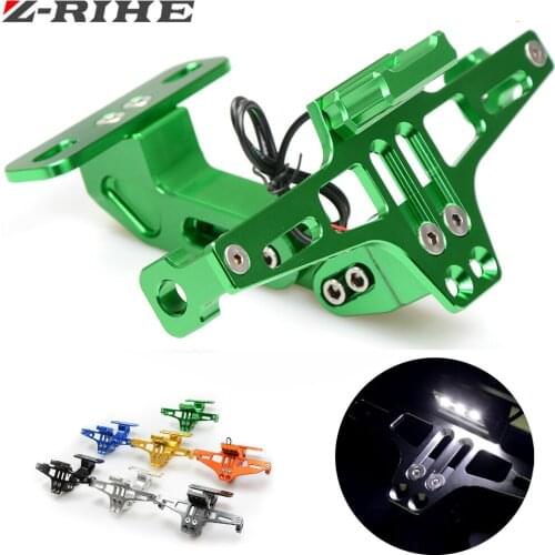 For kawasaki ninja 300 z900 versys 650 z1000sx Yamaha FZ6-S2 Motorcycle License Plate Bracket Licence Plate Holder Frame Number