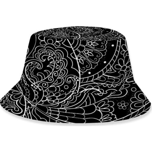 Unisex Adults Kids 3D Paisley Cashew Print Summer Outdoor Sun Hat Bucket Cap Summer Hat Sun Hat Bucket Cap Summer Hat Sun Hat Bu