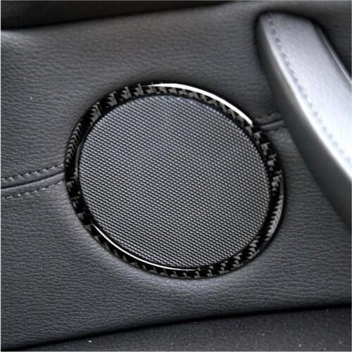 80% Hot Sell 4Pcs/Set Car Audio Speaker Loudspeaker Trim Ring Stickers for BMW X5 X6 E70 E71