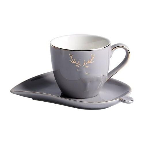 European Style Small Luxury Ceramic Coffee Cup And Saucer Household Simple Nordic Style English Afternoon Tea Cup Drinkware