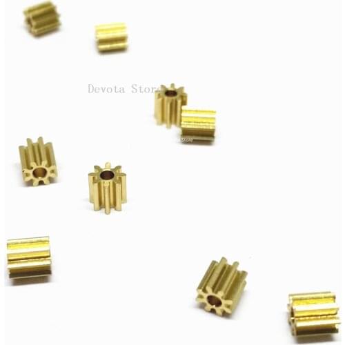 10X 0.4M 8T mini copper gear 1mm 1.5mm 0.98 / 1.48mm HOLE 2.5/3/4mm-Thickness