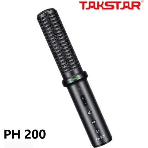TAKSTAR PH200 Cell Phone Microphone with 12 Auto tune available mobile karaoke and live broadcast for smart phone, tablet and PC