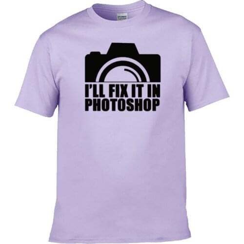 2021 I'll Fix It In Photoshop Mens T Shirt Photography Photographer Gift Camera Funny Geek Top Tee Summer Adults T-shirts