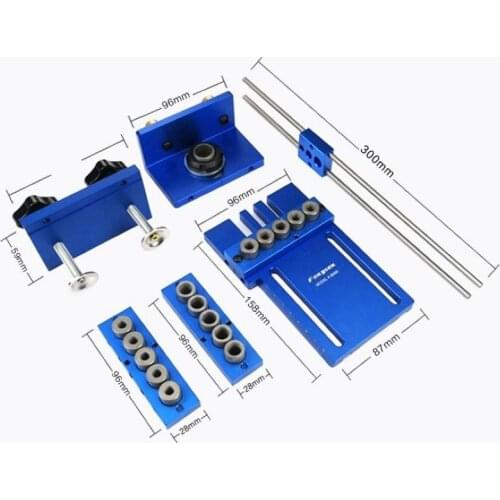 Log tenon hole punch combo / triple punch locator woodworking hole saw Woodworking tools