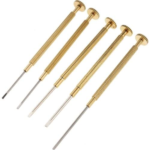 Set of 5 Pieces Screwdriver Set From 0.8mm to 1.6mm Copper Handle, for