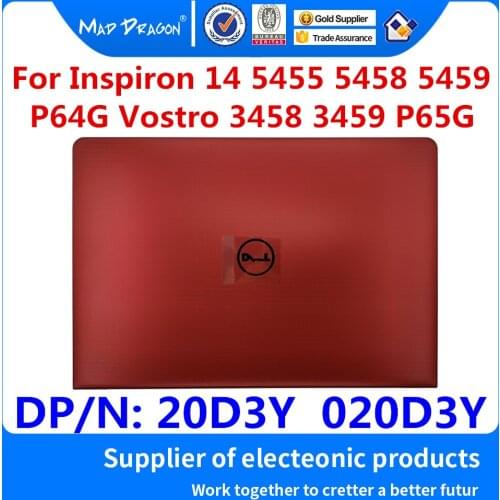 New original LCD Rear Cover Top Shell Screen Lid For Dell Inspiron 14 5455 5458 5459 P64G Vostro 3458 3459 P65G 20D3Y 020D3Y