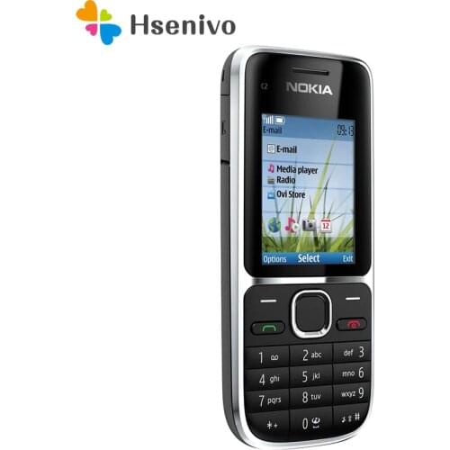 100% Original Nokia C2-01 Unlocked Mobile Phone C2 2.0" 3.2MP Bluetooth Russian&Hebrew keyboard Refurbished GSM/WCDMA 3G Phone