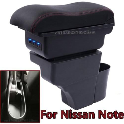 For nissan note armrest box central Store content box products interior Armrest Storage car-styling accessories parts