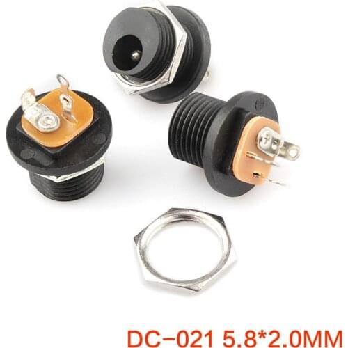 20Pcs DC socket DC021 5.8*2.0 Power socket DC-021 3-pin jack