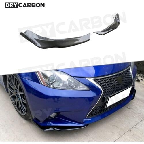 Carbon Fiber Material Car Front Bumper Splitters FRP Unpainted Canards for Lexus IS250 300 350 IS F Sport Sedan 4 Door 2006-2012