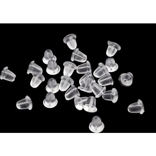 200Pcs/Lot Rubber Studs Earring Back Stoppers Silicone Round Ear Plug Blocked Caps For DIY Jewelry Findings Making Accessories