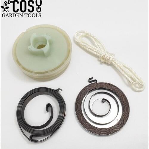 Chainsaw Recoil Easy Starter Pulley with Springs Durable Rotor Pull Rope Kit For Chinese 4500 5200 5800 52cc 58cc Spare Parts