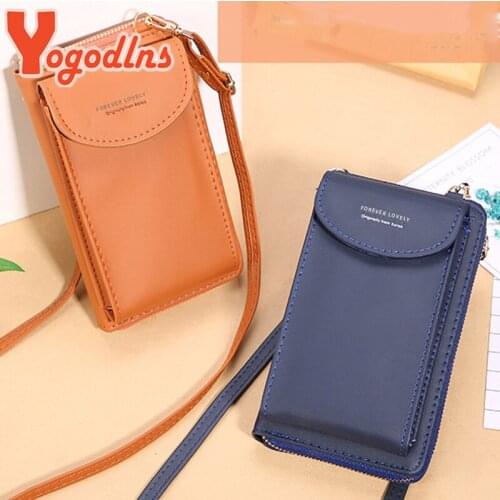 Yogodlns Small Cellphone Shoulder Bag For Women PU Leather Crossbody Bag Trendy New Handbag Card Holder Messenger Bag Flap Purse