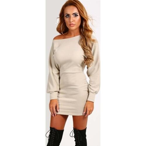 Womens Sexy club Slim Fashion Europe Style Clubwear Night Wear Bodycon summer autumn mini Dresses long sleeve clothing