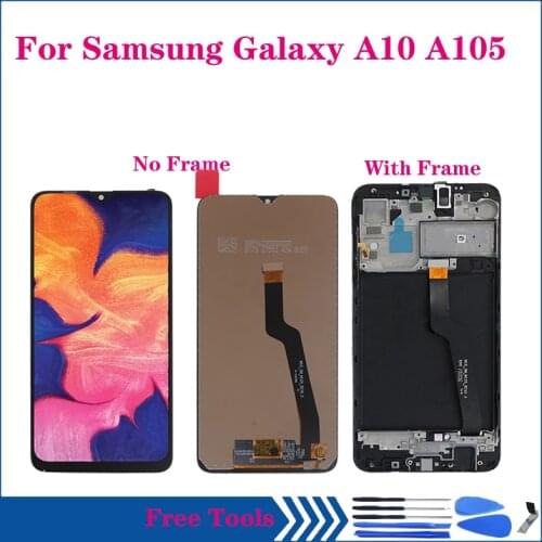 A10 LCD For Samsung Galaxy A10 2019 Display A105 SM-A105F/DS A105FN A105G A105M LCD Touch Screen Digitizer Assembly With Frame
