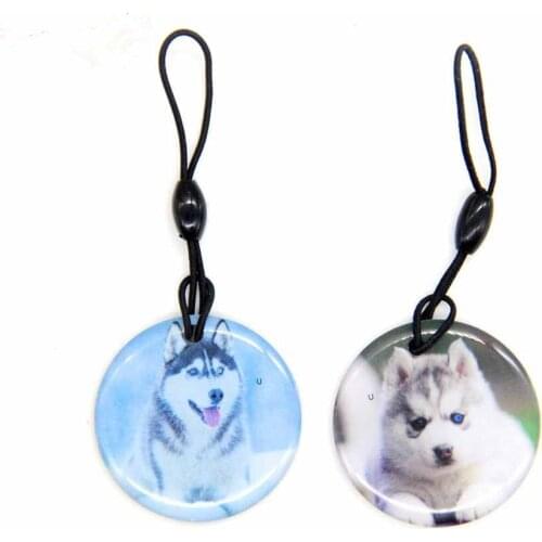 1PCS 1K 13.56MHz Rewritable Writable Changeable UID S50 NFC Key Fob Circular Keychain Token Tag RFID IC Access Control Card