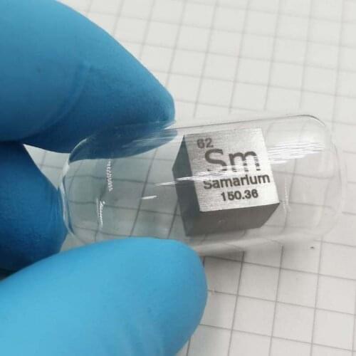 10mm Samarium Sm Cubic Periodic Table Cube 99.9% Pure Samarium Cubic Metal Gift Rare Metal SamariumElement Block