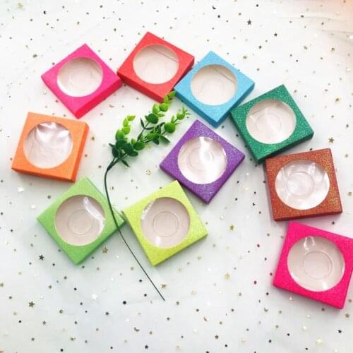 20pcs 25mm False Eyelashes Packaging Box Lash Boxes 3D Mink Lashes Glitter Case Empty Makeup Box